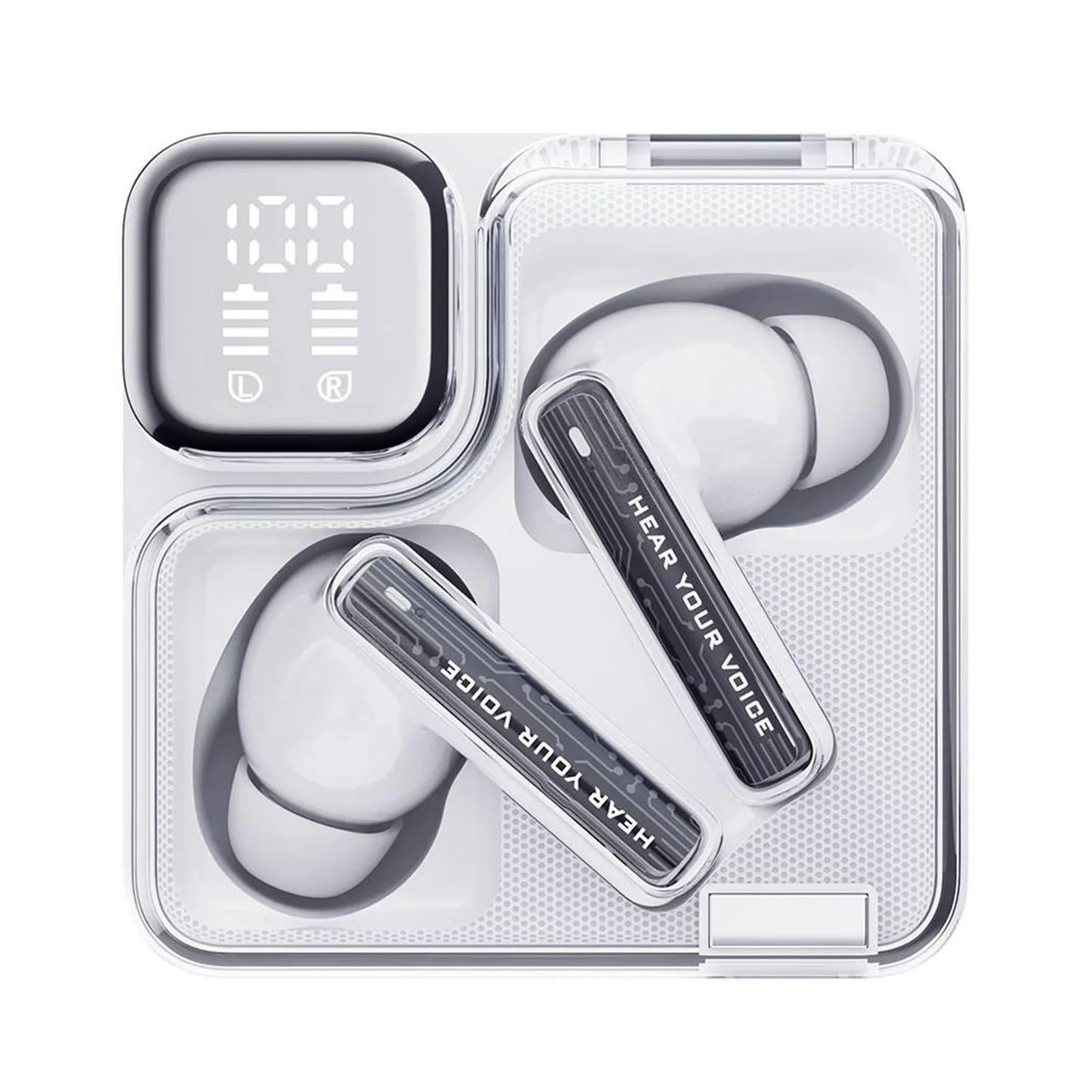 هدفون بلوتوثی کیو سی وای مدل MeloBuds Neo بدون قابلیت نویز کنسلینگ، درگاه شارژ USB Type-C، مقاوم در برابر رطوبت و عرق با استاندارد IPX5